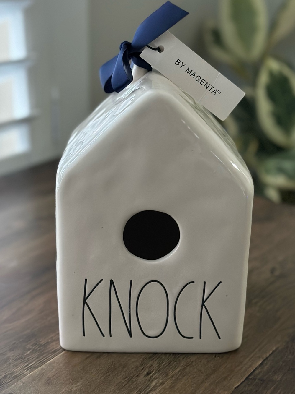 Rae Dunn KNOCK Ceramic Birdhouse Artisan Collection By Magenta White NWT